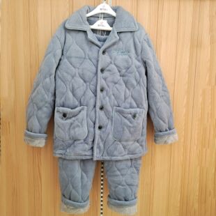 都市丽人男士睡衣三层夹棉加厚FHT1D7珊瑚绒保暖长袖长裤家居服