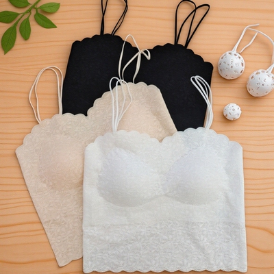 都市丽人吊带美背固定杯打底背心