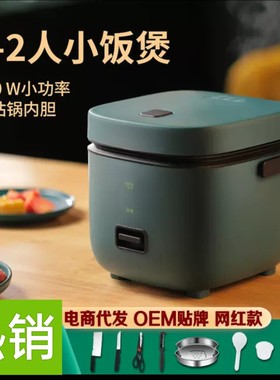 家厨房迷你电饭煲1-2人多功能蒸煮宿舍智能定时小型电饭锅便当盒