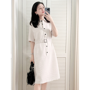 YouYoung悠扬|桑蚕丝干丝衬衫连衣裙女 之家版可机洗