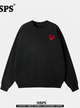 专柜同款|奥莱严选|潮牌联名爱心小表情长袖卫衣大码300斤男女款