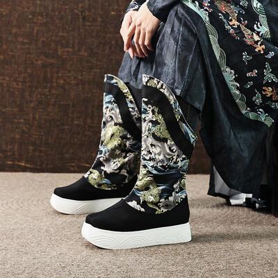 厚底古风古装长筒汉服靴