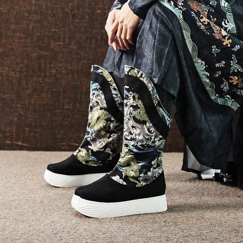 厚底古风古装长筒汉服靴