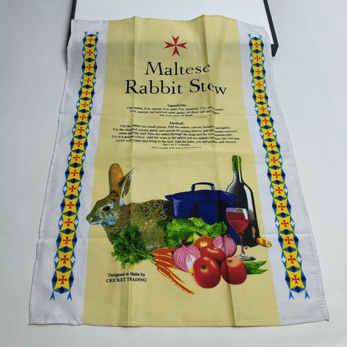 [挂布]tea towel 茶巾Maltese Rabbit Stew 马耳他炖兔肉