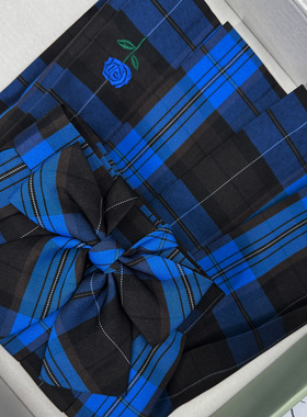 妙氏优品【雾蓝序】jk制服原创正版格裙刺绣百褶裙校供感甜妹短裙