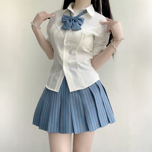 妙氏原创制服套装一整套格裙衬衫
