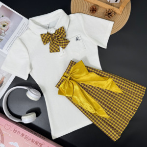 polo衫格裙套装妙氏优品学院风原创JK制服春夏季穿搭正版百搭