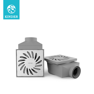 kinder金德尔 横排式水封防臭不锈钢方形地漏830130002/831140002