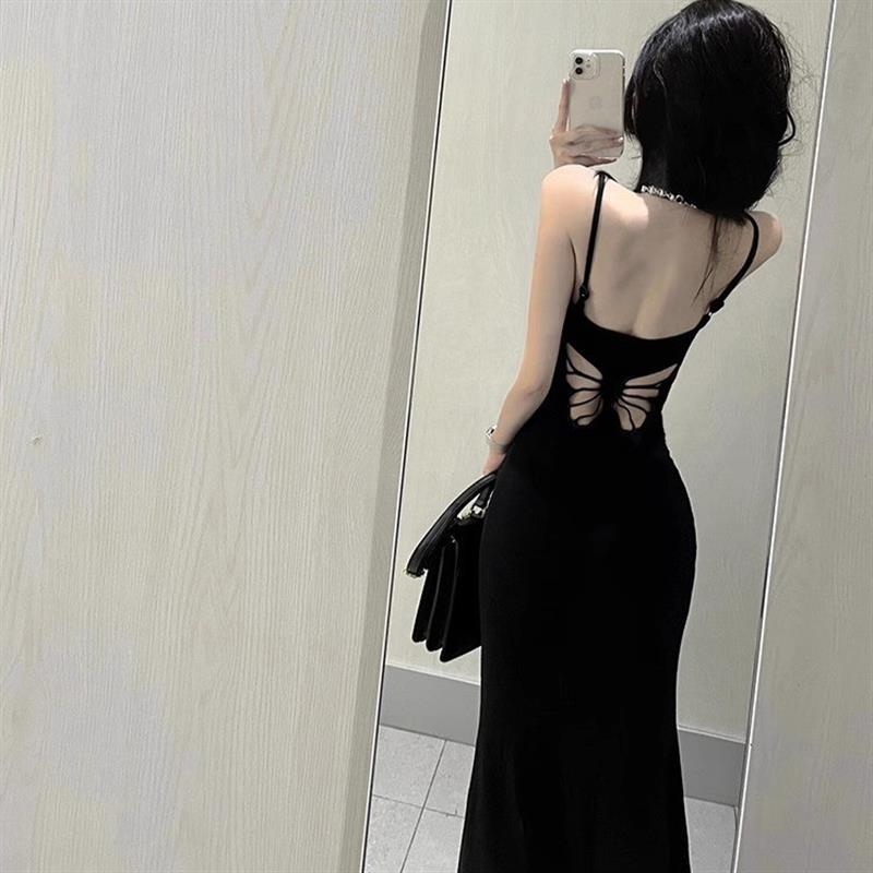 纯欲吊带连衣裙女夏辣妹超显身材气质性感长裙后妈包臀长款鱼尾裙