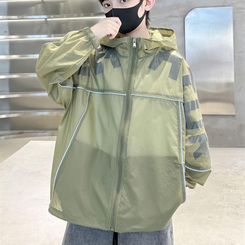 男童夏装防晒衣服2025新款男孩中大童薄款外套夏季儿童夏款皮肤衣