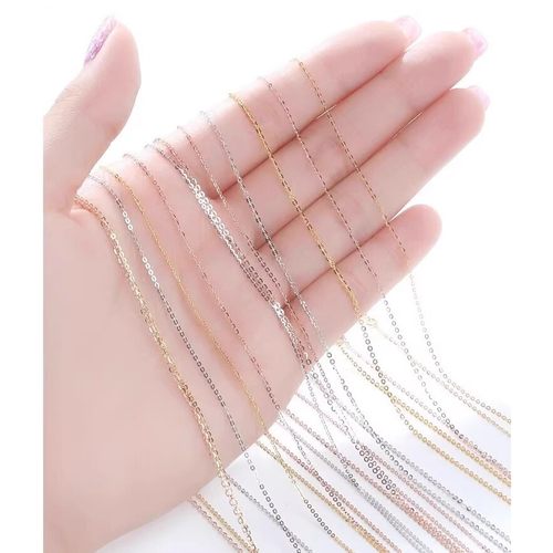 18K金项链O字链女K金AU750