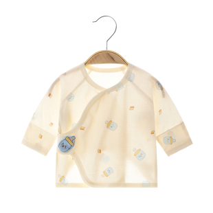 新生 薄款 儿和尚服 宝宝衣服夏季 半背衣初生婴儿上衣a类纯棉52码