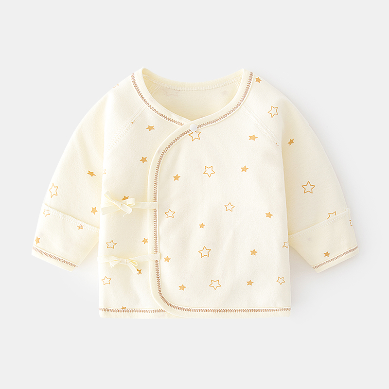 新生儿婴儿衣服春秋季初生宝宝半背衣a类纯棉产房秋衣上衣和尚服