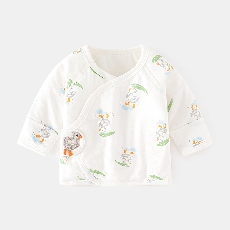 新生婴儿衣服52码半背衣冬加厚初生宝宝a类纯棉保暖夹棉产房上衣