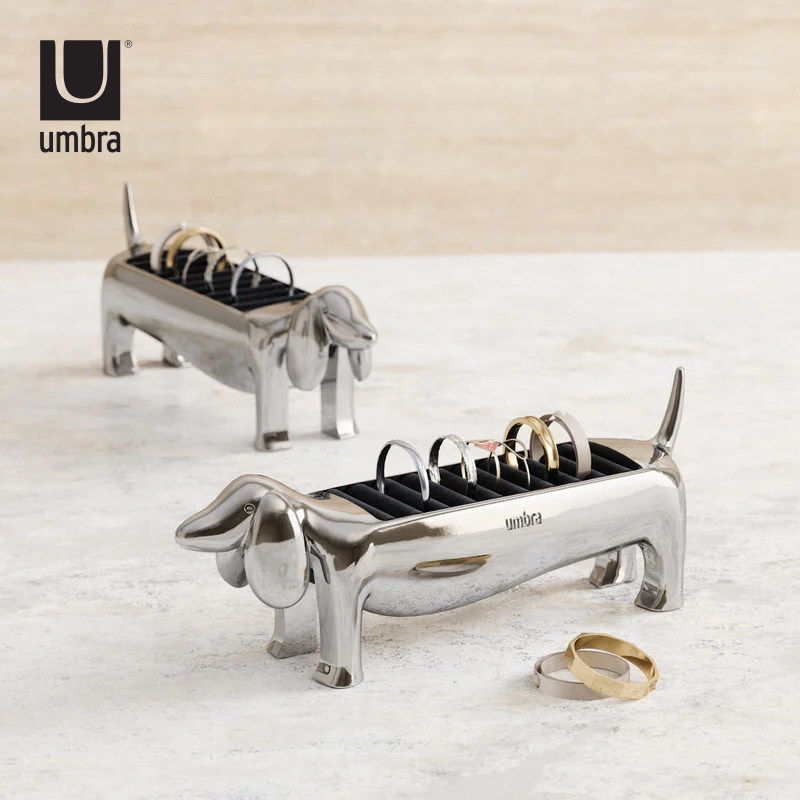 Umbra 腊肠狗戒托首饰盒首饰收纳盒耳钉饰品收纳盒创意戒指托摆件