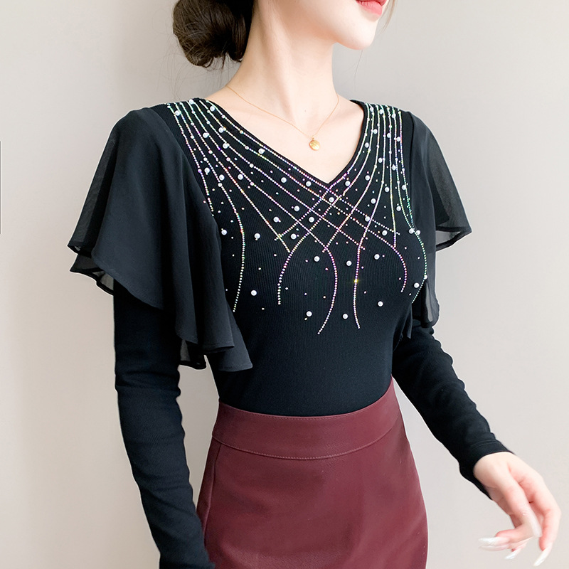 长袖休闲风东南亚秋季拼色小众