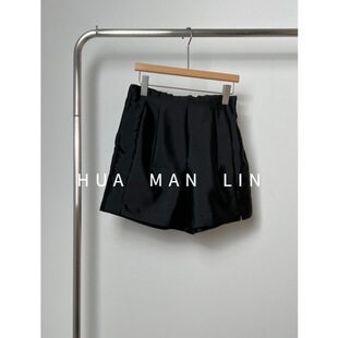 百搭短裤 后松紧腰桑蚕丝丝毛时尚 新款 3122 花滿林