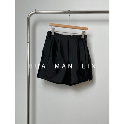 【花滿林】新款后松紧腰桑蚕丝丝毛时尚百搭短裤3122