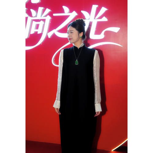 花滿林小立领后拉链净版真丝桑蚕丝丝毛背心花苞连衣裙261953