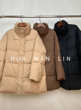 【花满林】三色立领填充物白鹅绒羽绒服25310