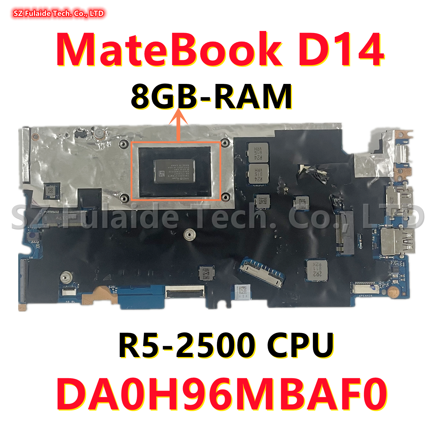 华为MateBook14 D14 KPL-W00 AMD主板R5-2500 CPU 8g DA0H96MBAF0