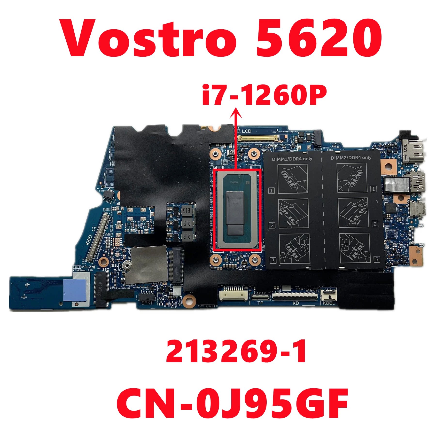 适合戴尔DELL vostro 5620主板I5 i7 CPU 213269-1 cn-0j95gf