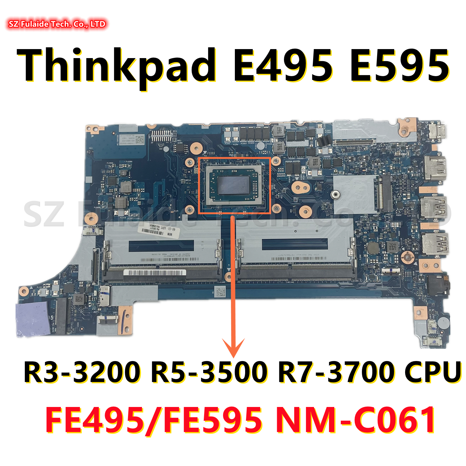 联想 ThinkPad E495 / E595 NM-C061 AMD R3 R5 R7 CPU 主板