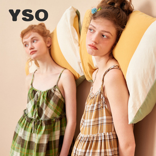 纯棉舒适睡衣女吊带睡裙性感连衣裙家居服B yso夏季