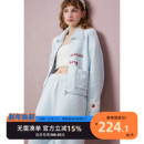 半边绒刺绣ins家居服套装 yso 新款 睡衣女冬季 花花梦园