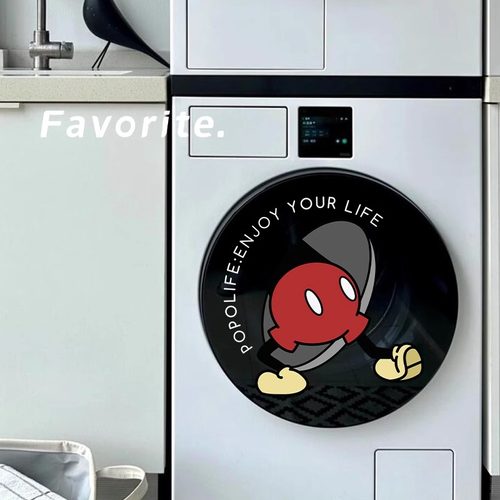 洗衣机贴纸滚筒洗衣机遮丑装饰贴画墙贴自粘防水防潮防水贴无痕贴