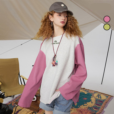 常规宽松型甜美拼接卫衣小二推荐