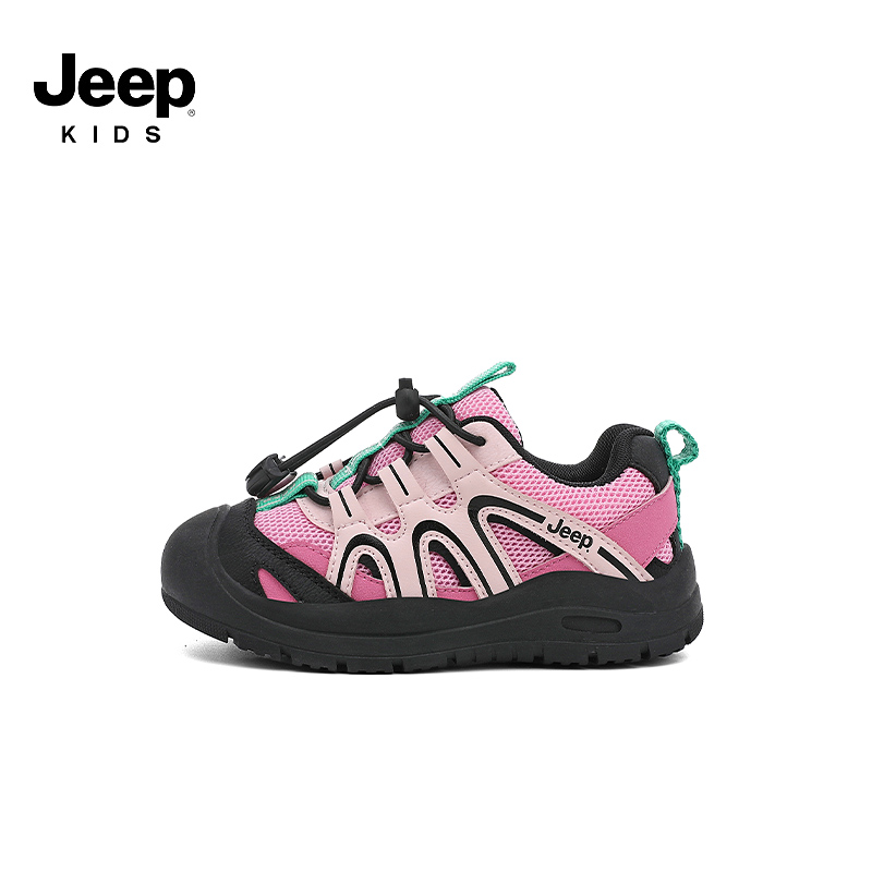 jeep女童鞋子轻便软底中小童宝宝鞋子2025秋季新款儿童户外运动鞋