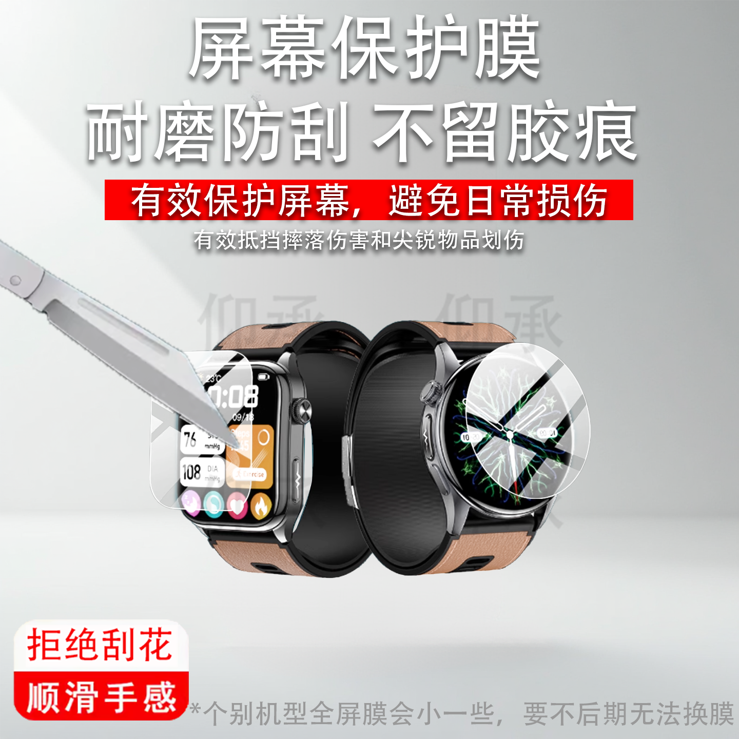 适用于赛电W9手表贴膜W8E赛电W8腕表保护膜S7赛电W7Pro运动手环膜S6屏幕膜赛电w7/W5n水凝膜防刮蓝光非钢化膜