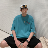 2021夏装新款简约印花男士宽松圆领短袖T恤T613/特P25控价39，男装T恤，电商A148