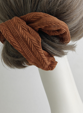 「吾庄」温柔慵懒针织大肠发圈日常百搭纯色简约发绳头绳好打理
