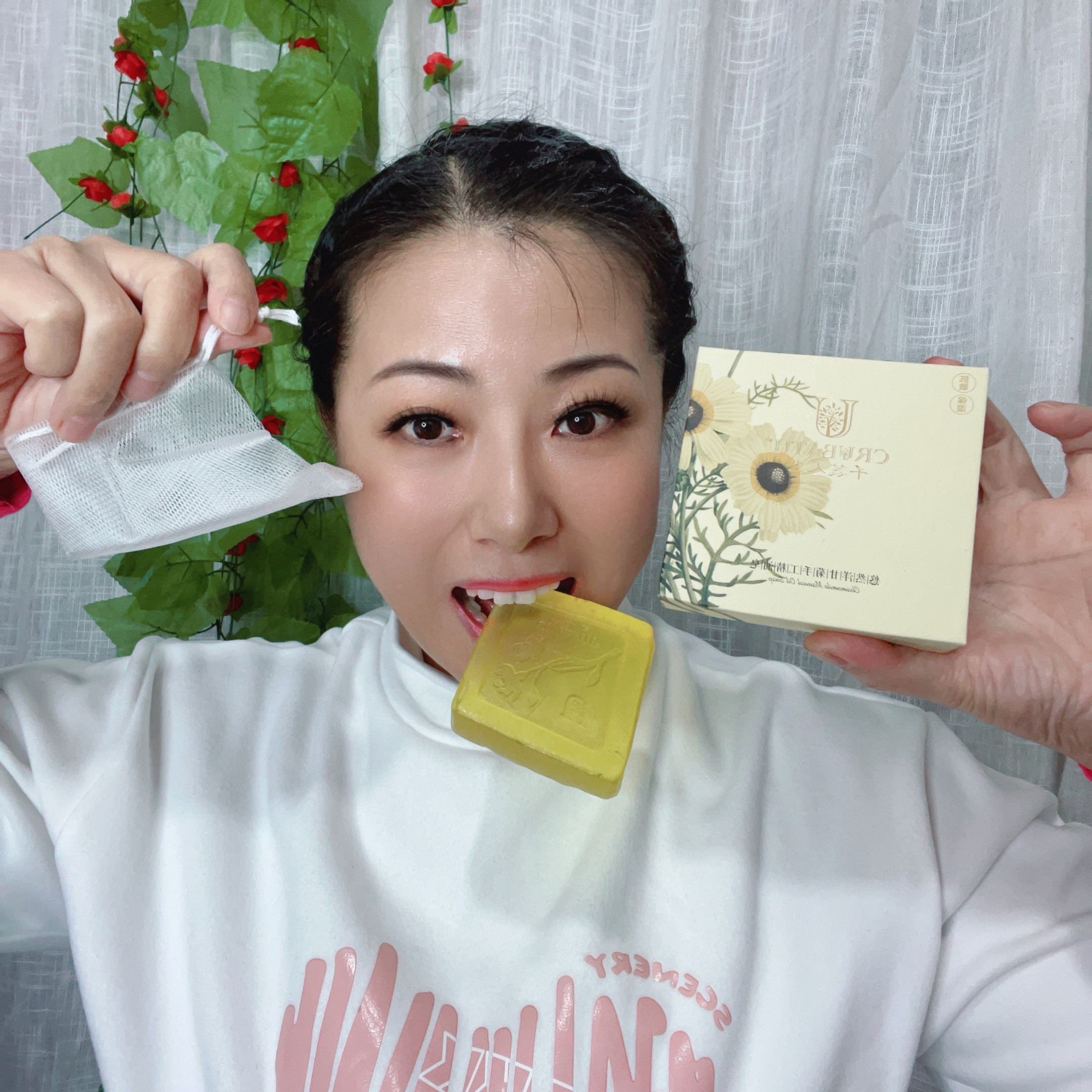 千蕊人生洋甘菊手工精油皂洁面沐浴洗脸洗澡洗头香皂头皮屑有好处