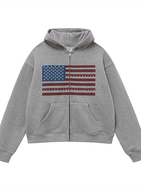 ARROW UP 25SS 国旗拉链帽衫 RED FLAG HOODIE
