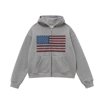 ARROW UP 25SS 国旗拉链帽衫 RED FLAG HOODIE