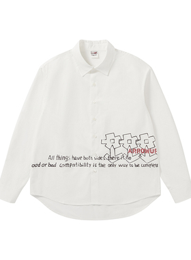 ARROW UP 25SS 新款印花纯白长袖衬衫 LONG SLEEVED SHIRT
