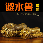 全黄铜吐水吸水兽摆件蚣蝮镇避水瑞兽玄关酒柜办公桌装饰吸水神兽