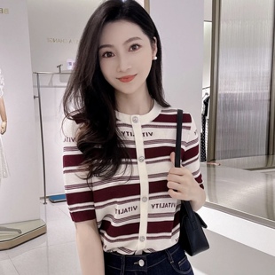 【S系列】“专柜款女装”24秋新款圆领香风针织套头小衫S24313105