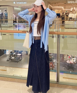 S系列｜专柜正品·25 春 高腰水洗牛仔半身裙 S25111318