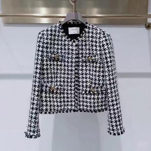 【S系列】专柜正品 千鸟格小香风长袖外套女 半身裙套装S23470101