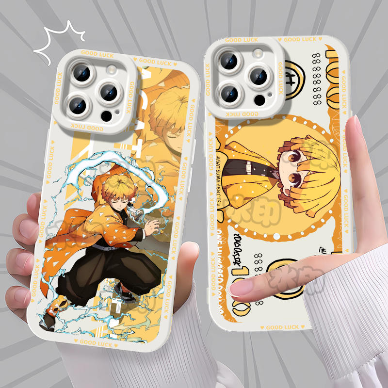 鬼灭之刃无限城我妻善逸手机壳适用苹果16IQOONEO9红米K80至尊荣耀X50OPPORENO13小米15VIVOX90新款15Y37华为