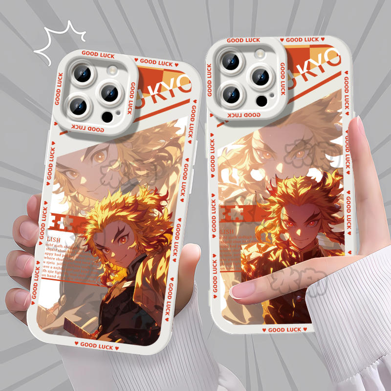 鬼灭之刃无限城炎柱炼狱杏寿郎手机壳适用苹果17华为MATE50红米NOTE15OPPOA58卡通Y31SA7214VIVO1加ACE5IQOON