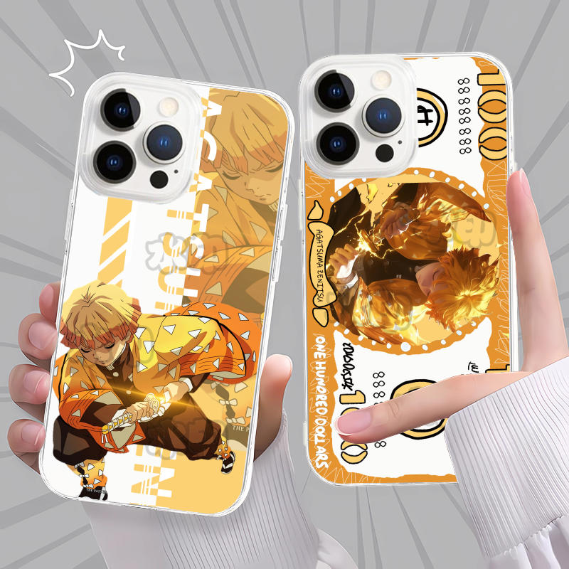 鬼灭之刃无限城我妻善逸手机壳适用苹果17IQOONEO10PROPLUSOPPO新款Y52S荣耀200红米NOTE151416华为MATE70VIV