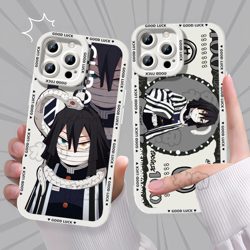 鬼灭之刃无限城蛇柱伊黑小芭内手机壳适用苹果16防摔12红米K7016PROMAX荣耀2001717PRO15VIVOIQOOZ9TURBO真我