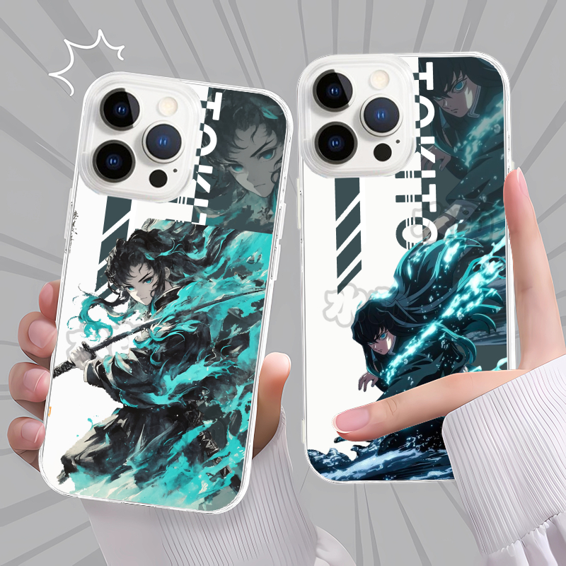 鬼灭之刃无限城时透无一郎霞柱手机壳适用苹果16华为P80OPPOY31SXR13荣耀20017PRO小米PROMAXRENO14MATE70一