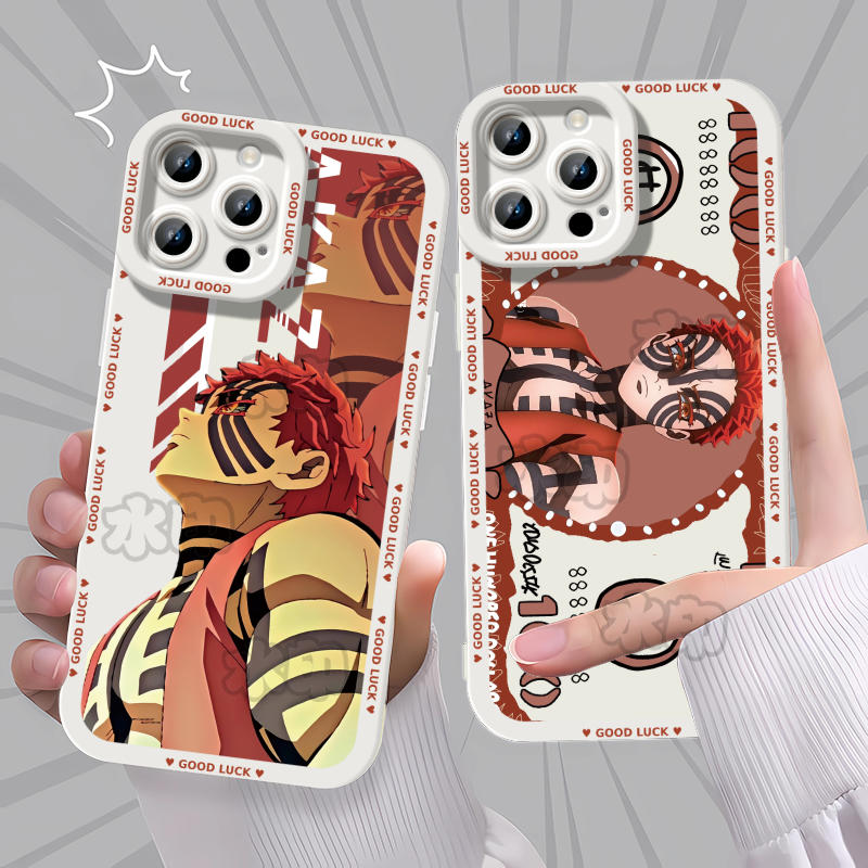 鬼灭之刃无限城上弦猗窝座手机壳适用苹果16卡通IQOONEO10红米NOTE14荣耀400XR10030015OPPORENO13NOTE15IQOO