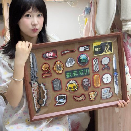 三角洲拼豆成品送男朋友节日礼品